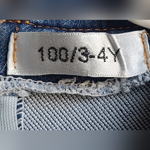 Girl's Cute Jean Top Embellished W/ Flowers, Sz 3-4 Yrs - Picture 3 of 6